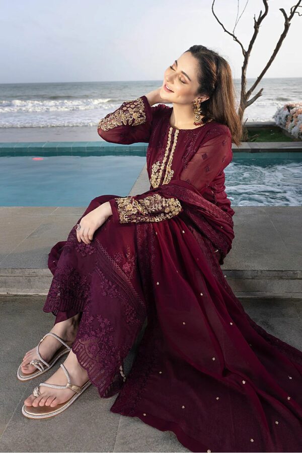 Unstitch Replica CHIFFON Suit With MALAI Trouser