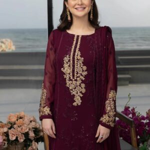 Unstitch Replica CHIFFON Suit With MALAI Trouser